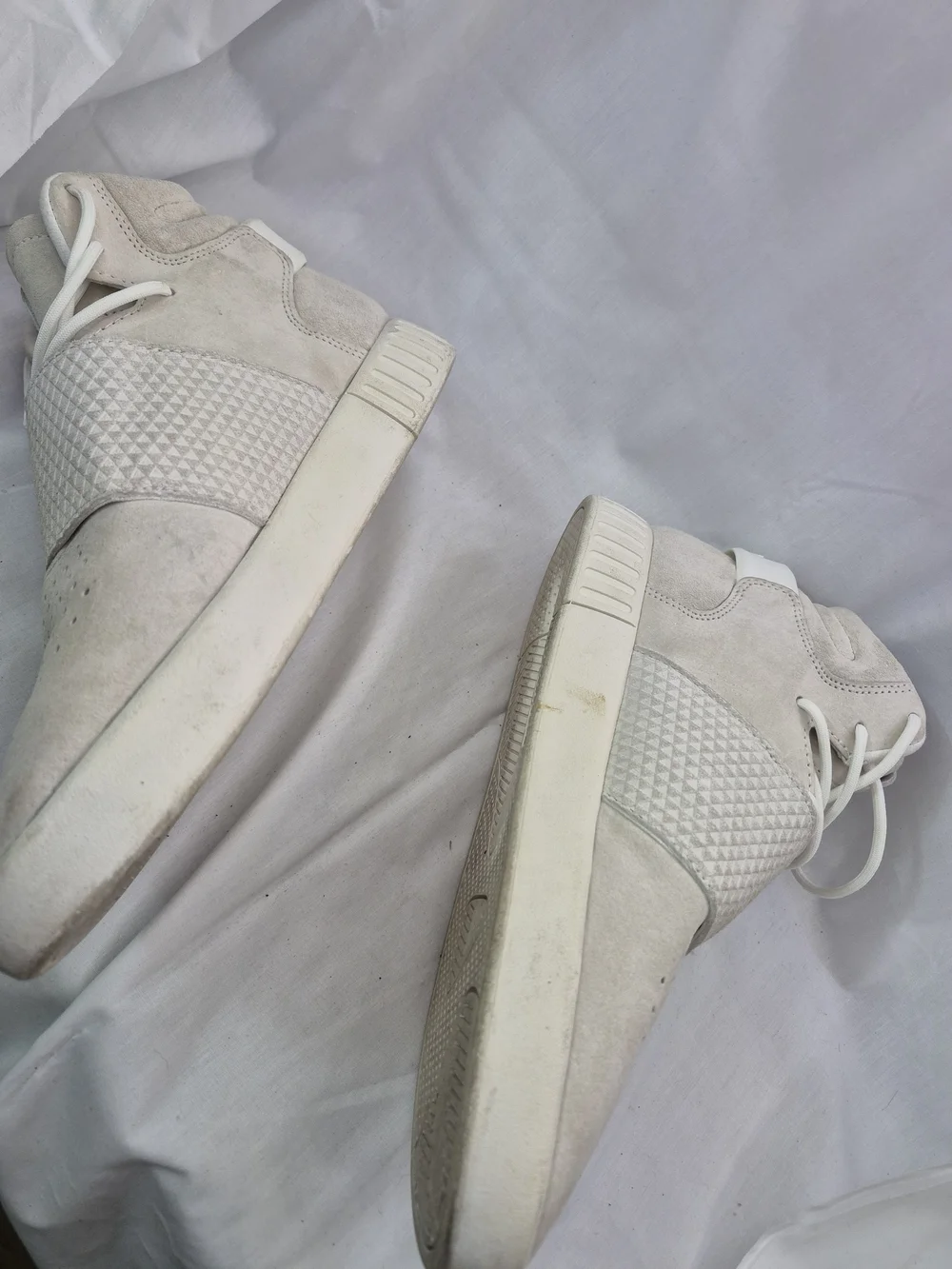 adidas Off-White Suede High-Top Sneakers‎ with Midfoot Strap 8
